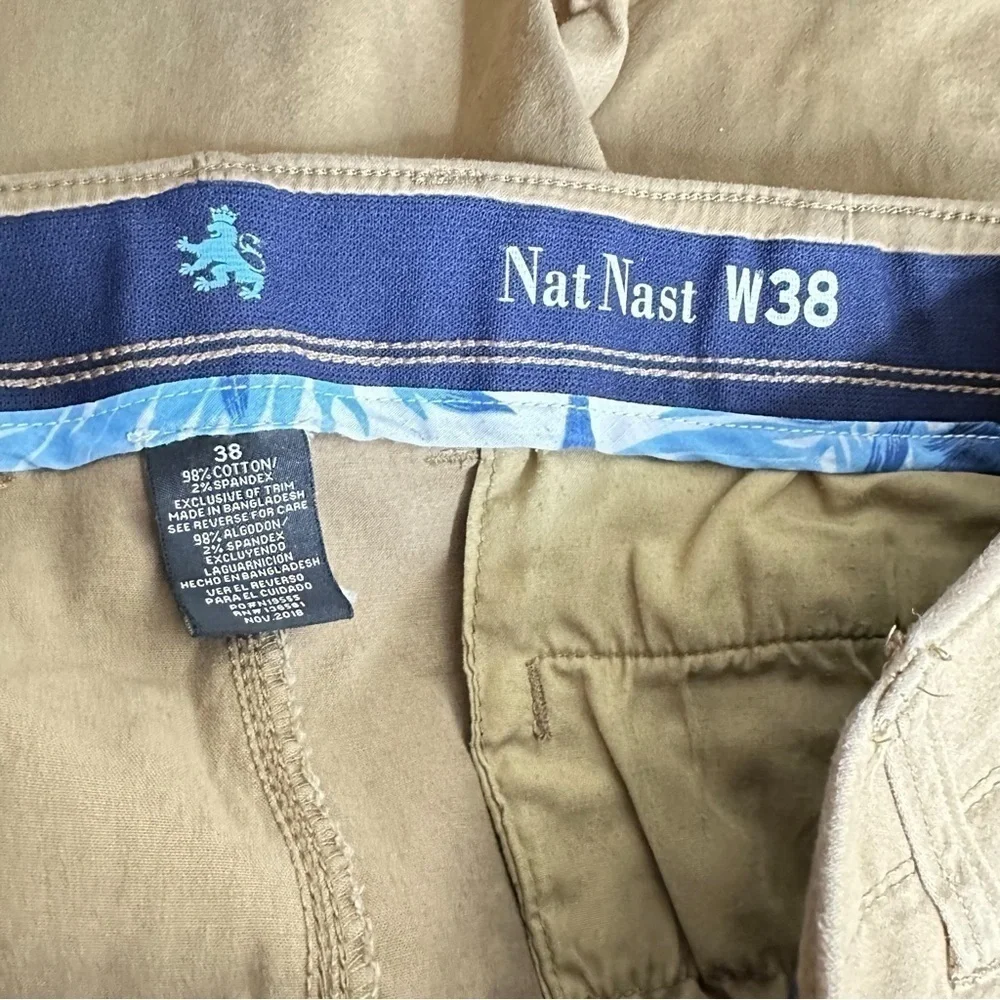 Nat Nast Brown Flat‎ Front Shorts Men’s Size W38